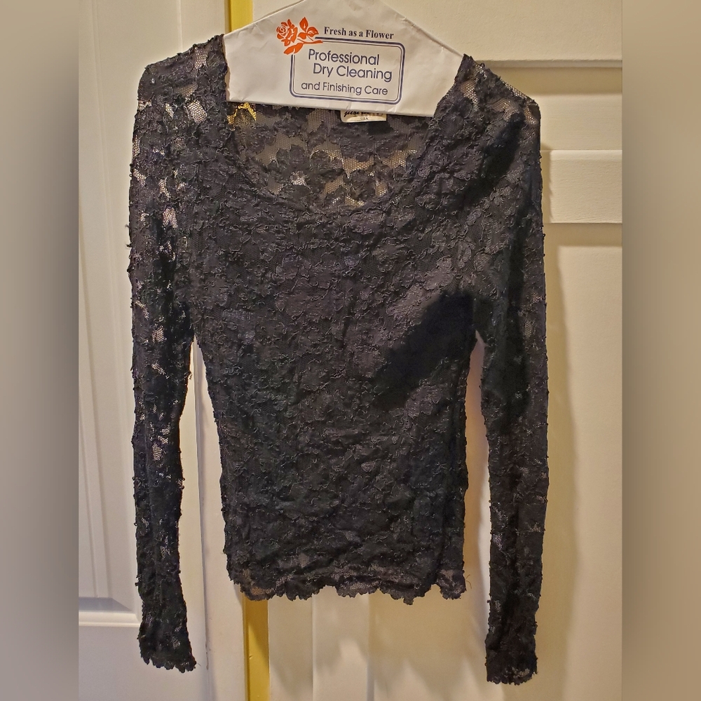 Elegant Black Lace Top